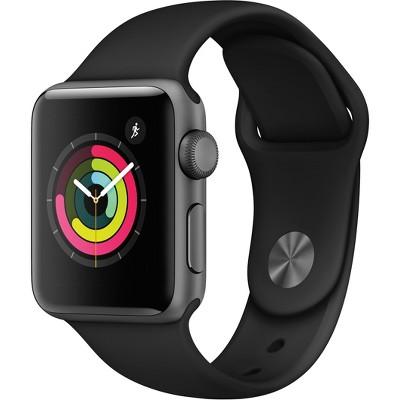 Apple Watch Series 3 GPS 38mm Space Gray Aluminum Case with Sport Band - Black