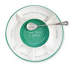 Mud Pie Ceramic 2-Piece Taco Server Set