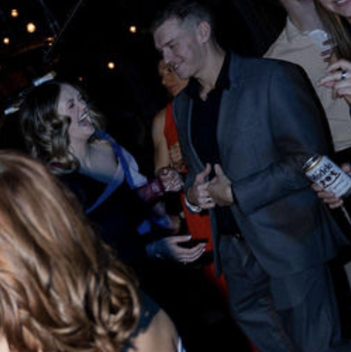 Just newly engaged to your best friend and attending a wedding. It was such a joyous day.