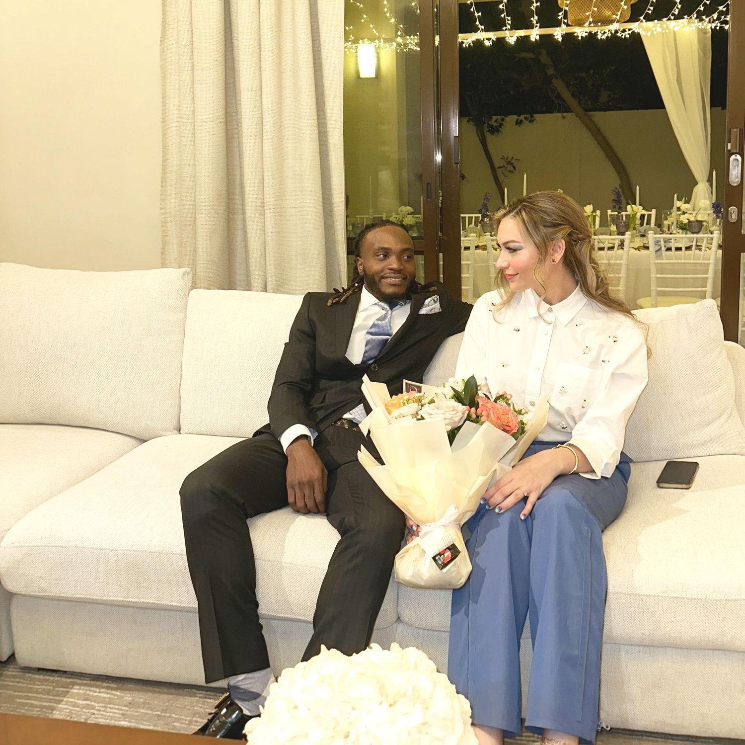 Moments before the engagement party evening began, where our families came together, hearts full, as Love formally asked for my hand in marriage.