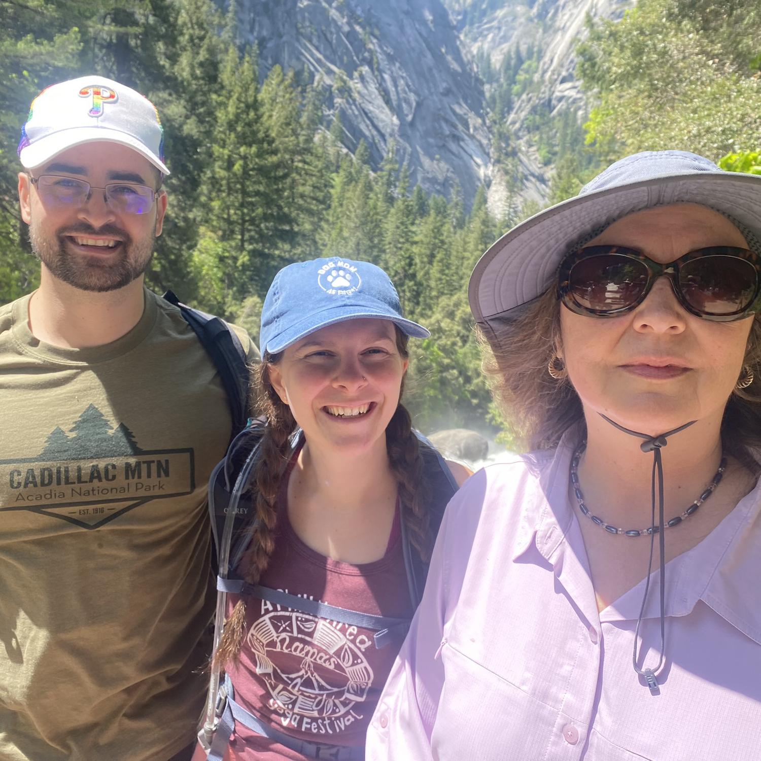 Austin, Marie and Trish at Yosemite National Park, CA