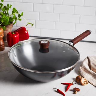 Dragon Carbon Steel Wok with Lid