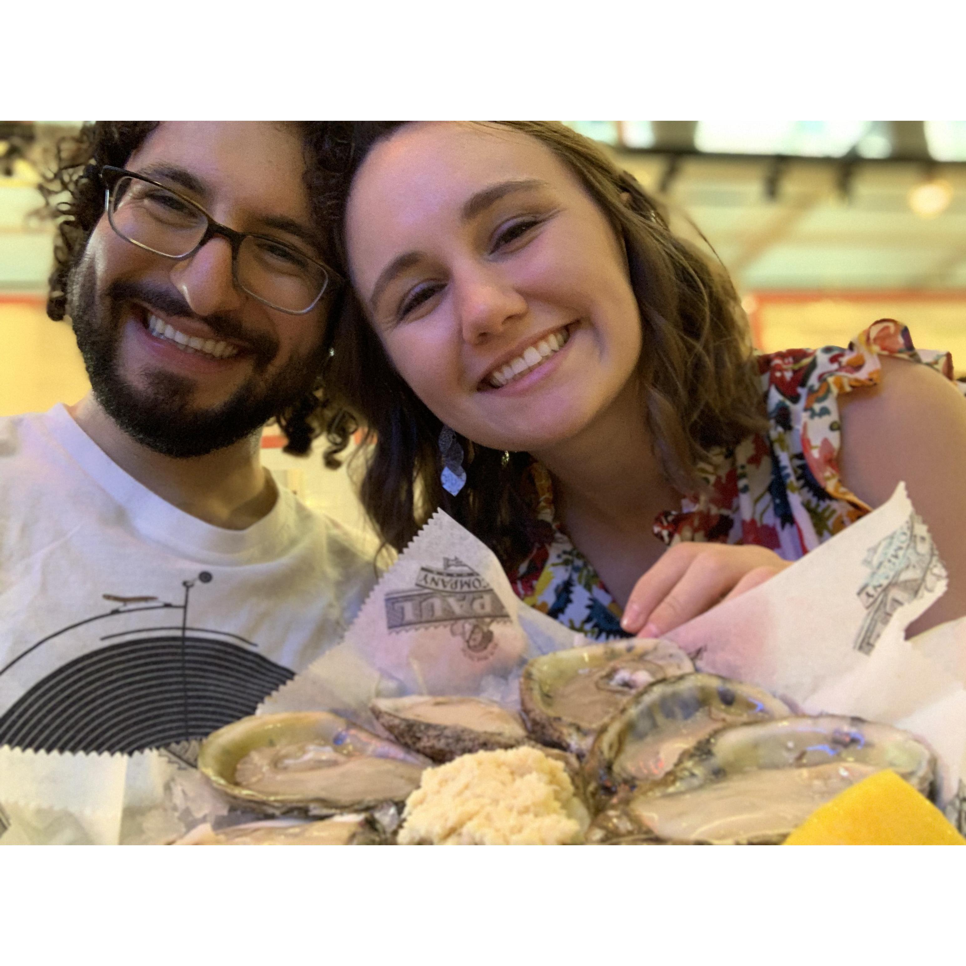 Milwaukee, WI, for the Jesuit Ordination (June 2019). Of course we got oysters!