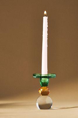 Cut Glass Candle Holder