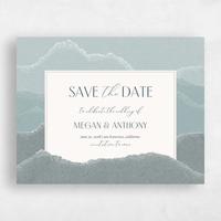 Blue Wedding Save the Date - Lysander Landscape
