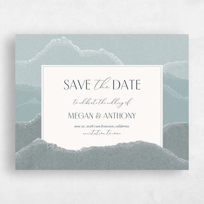 Blue Mountain Wedding Save the Date - Lysander Landscape