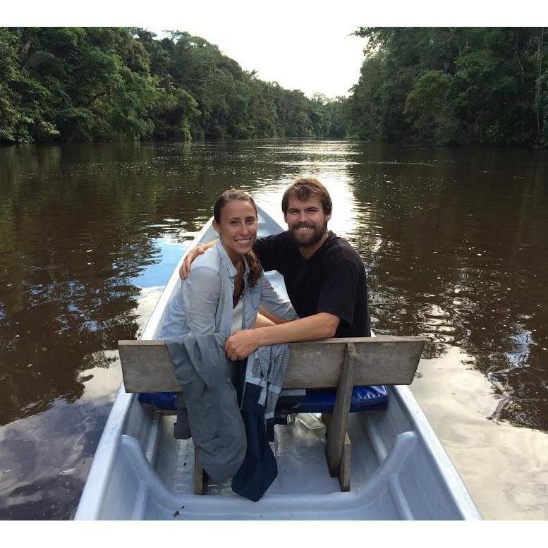Cruising down the Amazon River in Ecuador