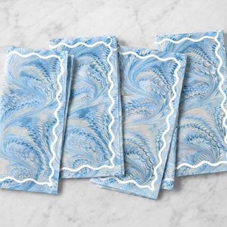 Italian Marbled Cloth Dinner Napkin, Set of 4