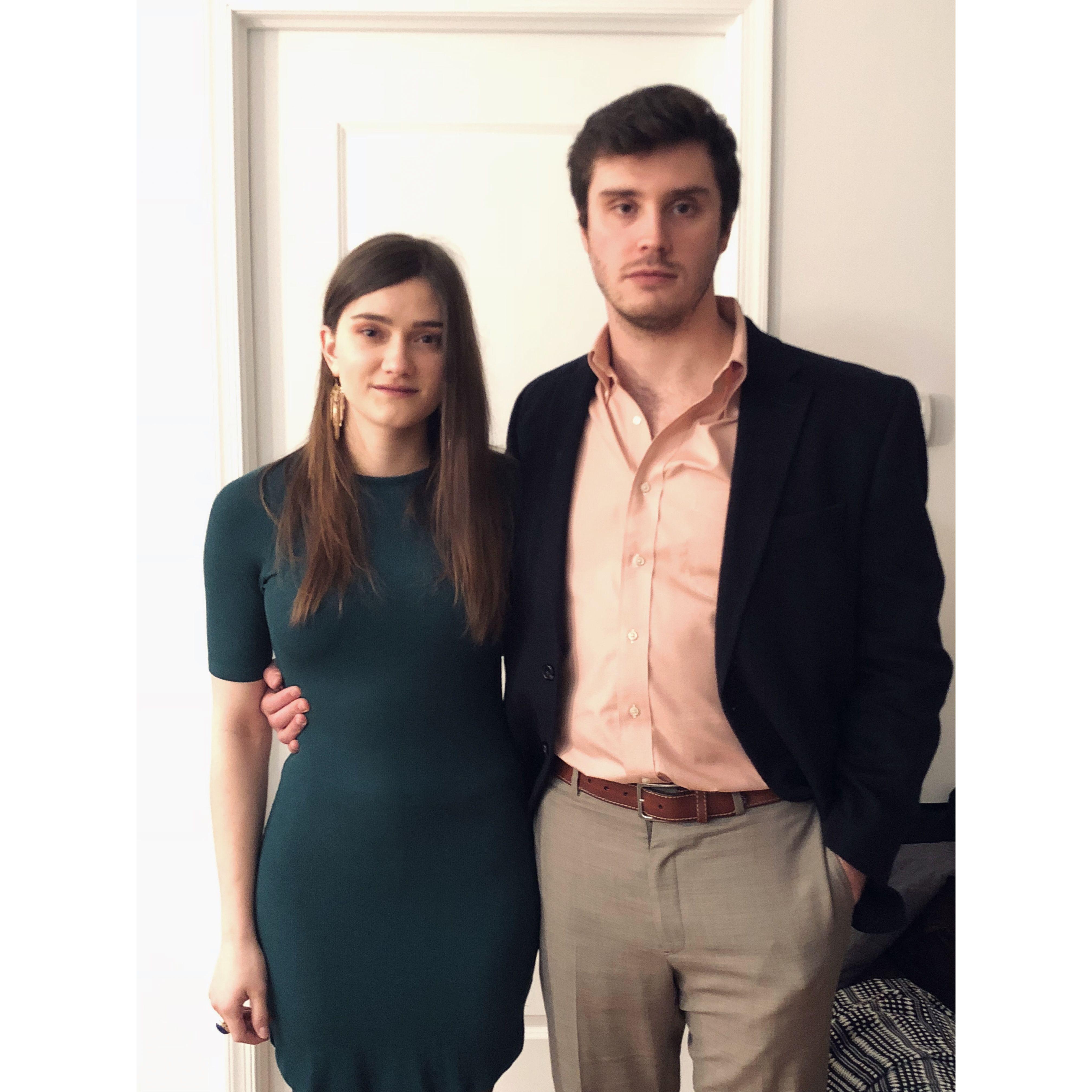 First Valentine's Day - pose, think American Gothic