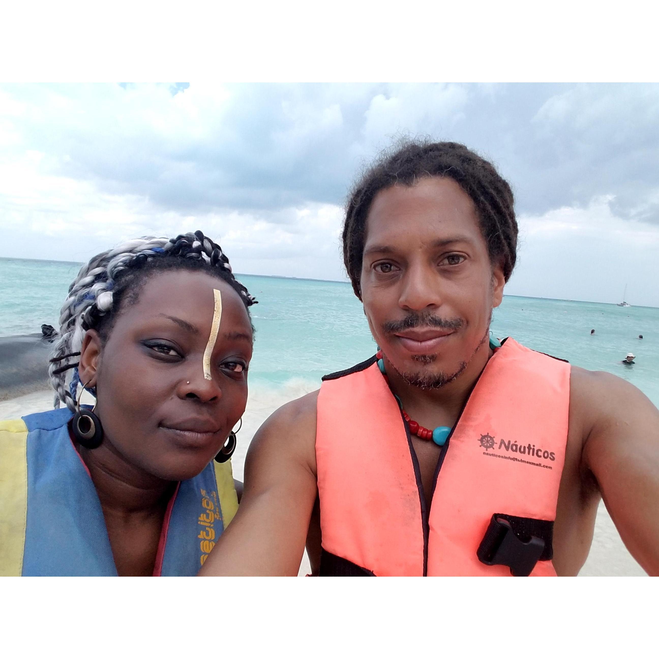 Mia Reef Resort Cancun kayaking the seas of love.