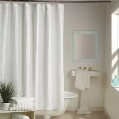 DKNY Urban Dash Shower Curtain in White