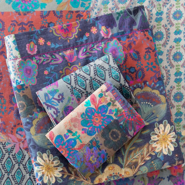 Sooo Soft Cotton Matching Sheet Set - Blue Patchwork