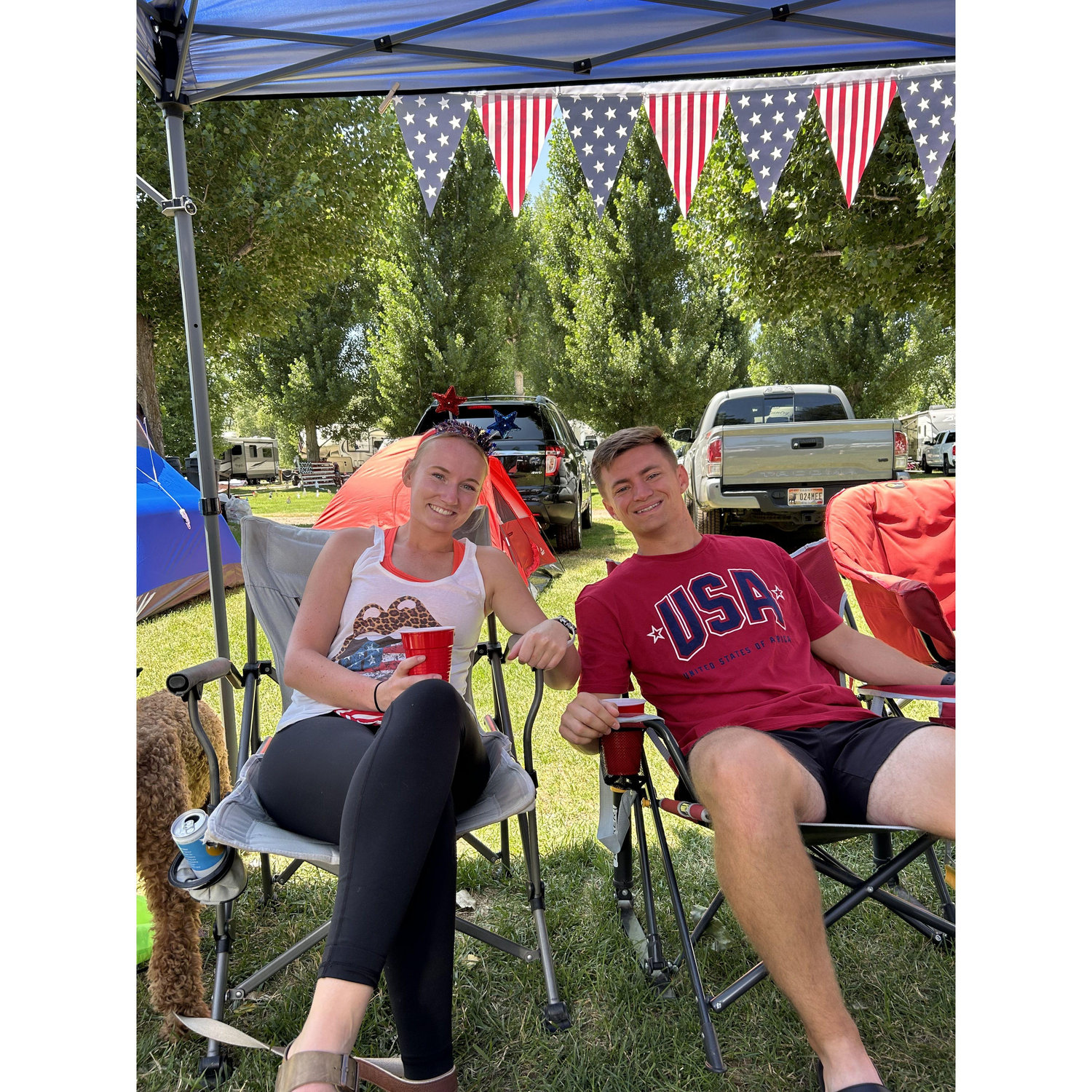 First Heise camping trip with Lexi's family!