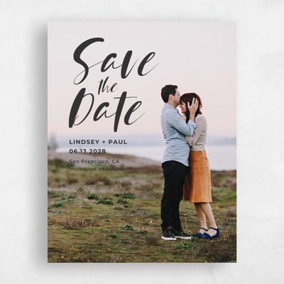 Black Wedding Save the Date - Lyons Portrait