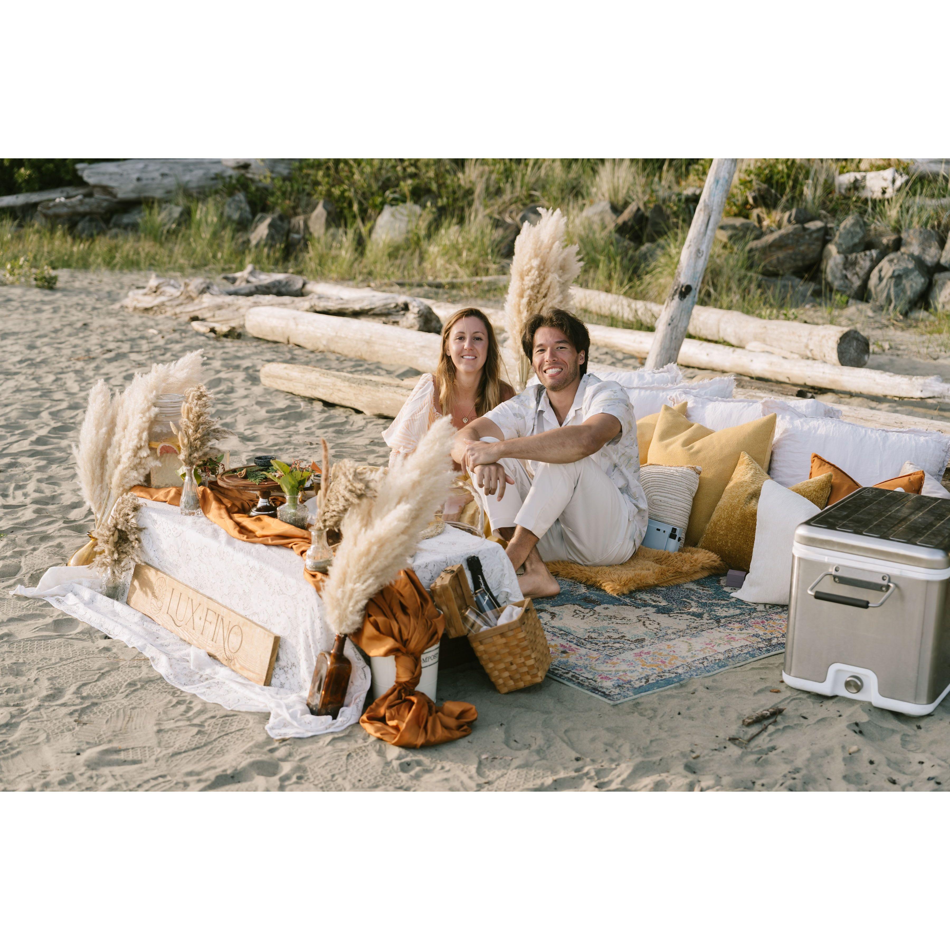 Our beautiful picnic where Will popped the question.