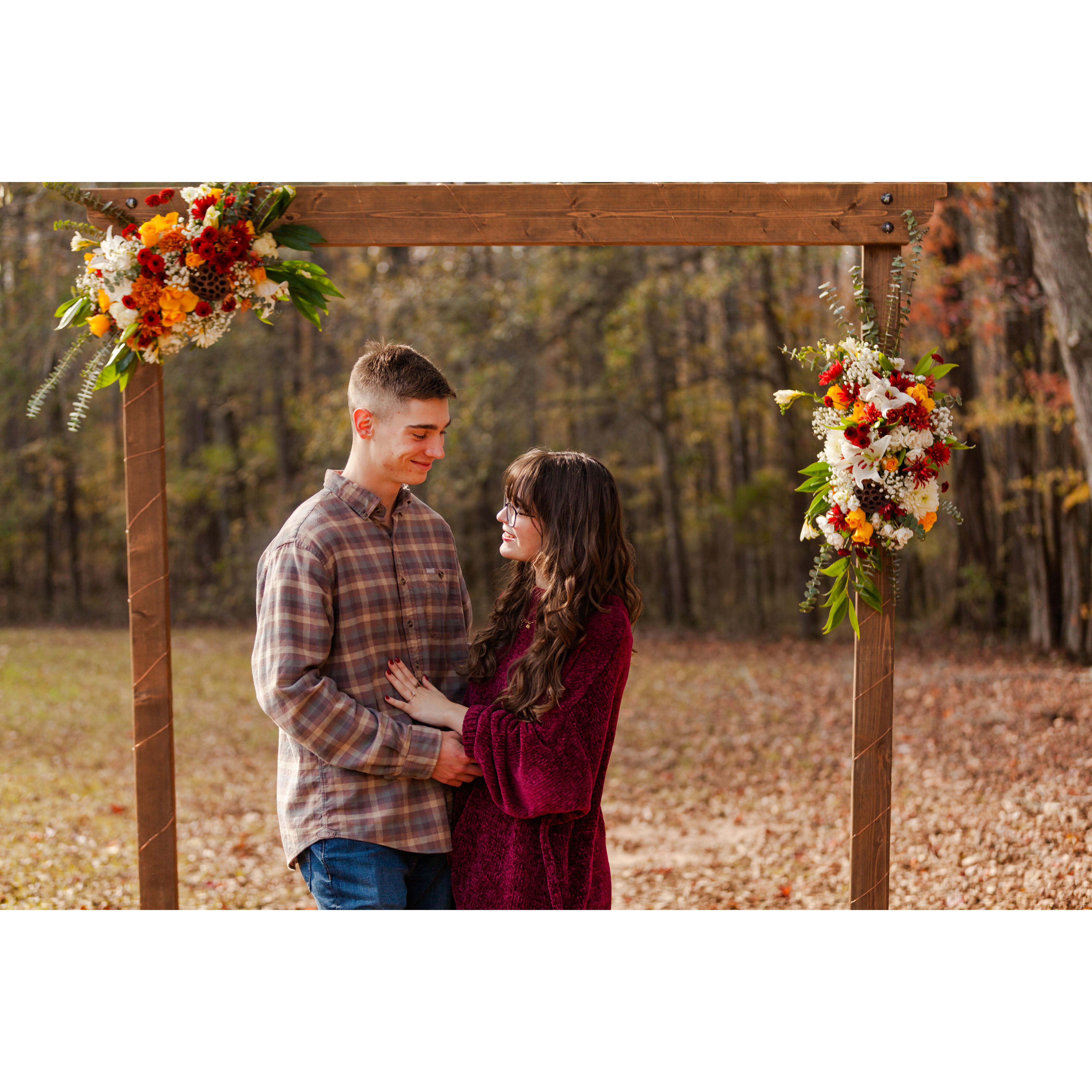 This was right after we got engaged on Thanksgiving!