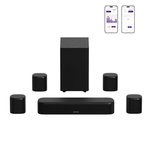 ULTIMEA 7.1ch Surround Sound Bar for Smart TV, with 4 Surround Speakers, Peak Power 330W, Surround Sound System Soundbar with Subwoofer, HDMI ARC, Bluetooth 6.0, Optical, Aux, Aura A40 Pro, 2026 Model