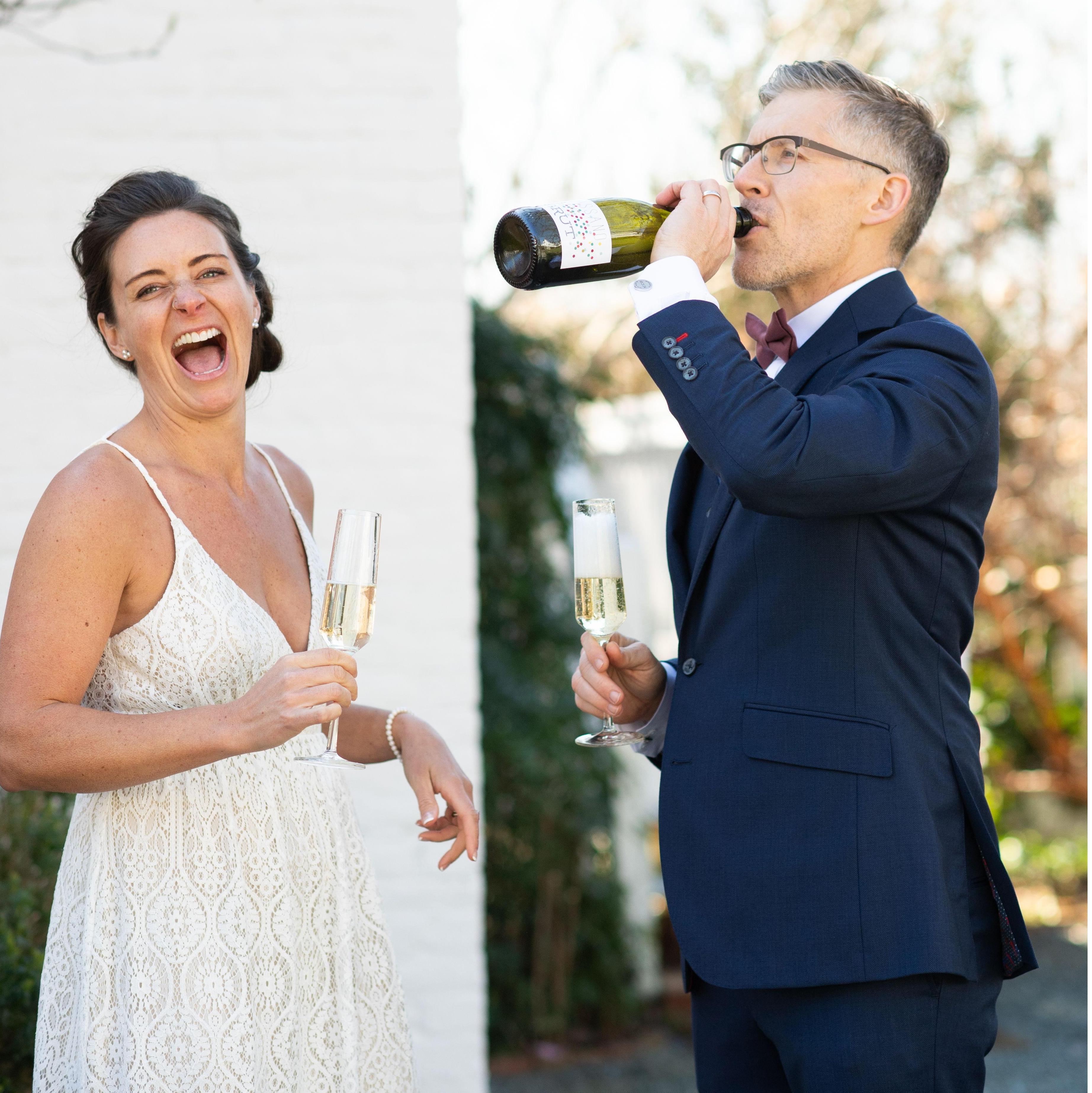 It wouldn't be our wedding without bubbles!