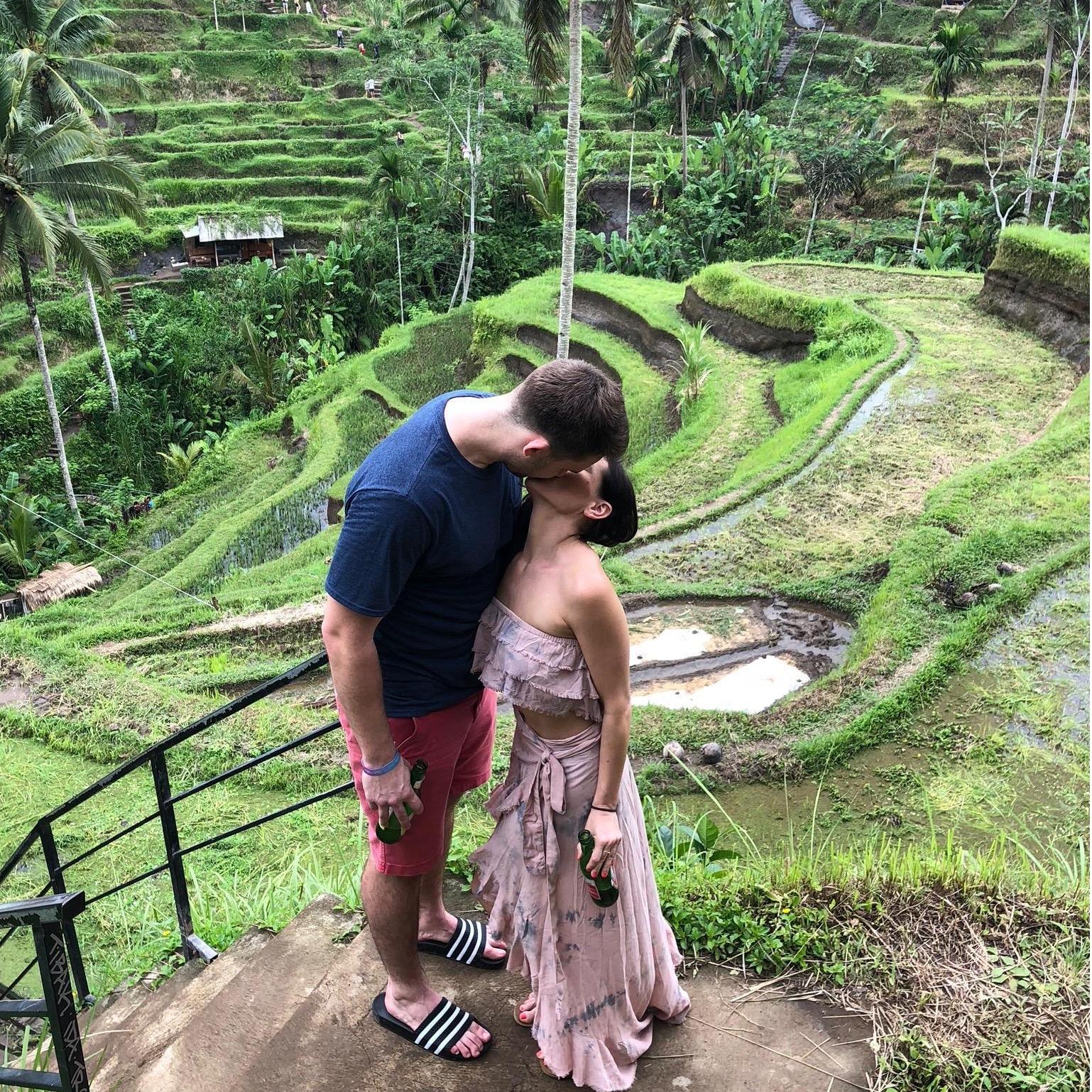 Fell in Love in a Rice Paddy! Ignore the beers in hand.