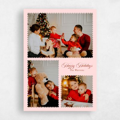 Light Pink Holiday Card - Granville Portrait