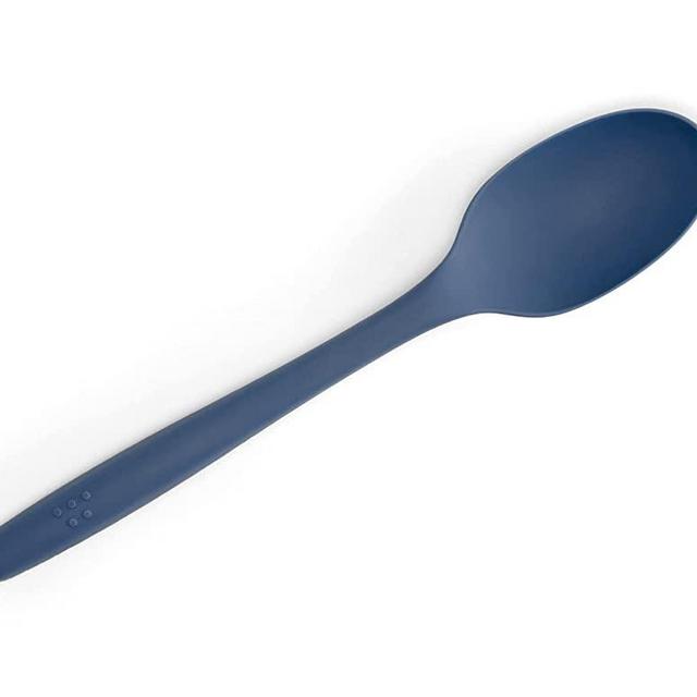 Misen Silicone Mixing Spoon - Silicone Spoons for Cooking - Large Heat Resistant Kitchen Spoons - 12 inch - Blue