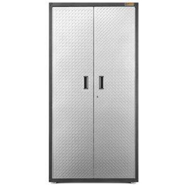 Gladiator Ready-to-Assemble Large GearBox 36-in W x 72-in H x 18-in D Freestanding or Wall-mounted Steel Garage Cabinet in Gray