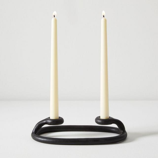 Virginia Sin Duo Candlestick Holder, Black