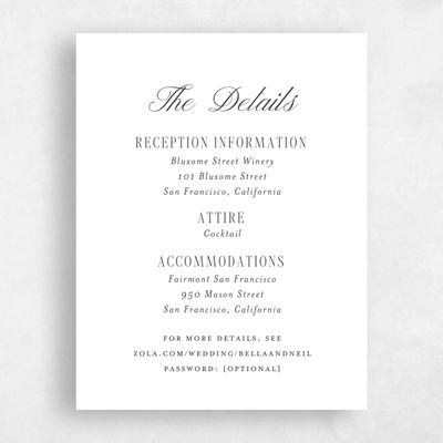 White Typography Wedding Enclosure - Roscana