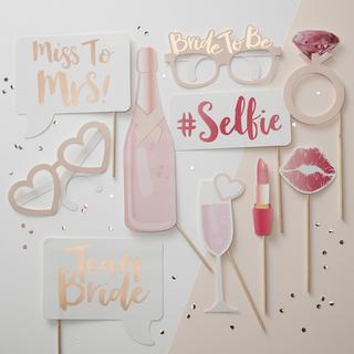 Team Bride 10-Piece Photo Booth Props