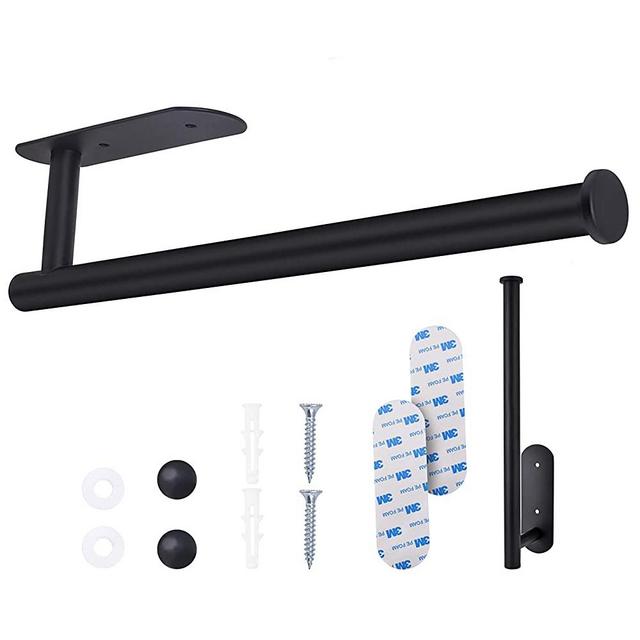 Pinyi Paper Towel Holder Wall Mount,Self Adhesive or Screws,Vertically or Horizontally,Stainless Steel Towel Rack for Kitchen, Cabinet, Bathroom