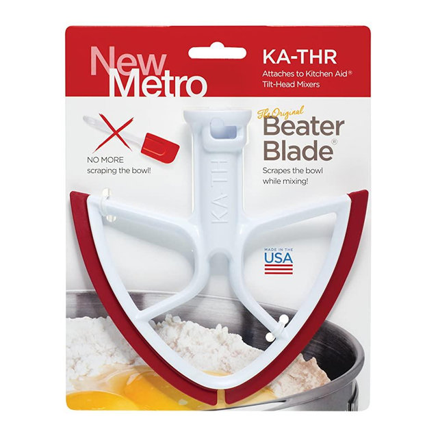 Original Beater Blade for KitchenAid Tilt-Head Mixer, 4.5 and 5 Quart , KA-THR, Red, Made in USA