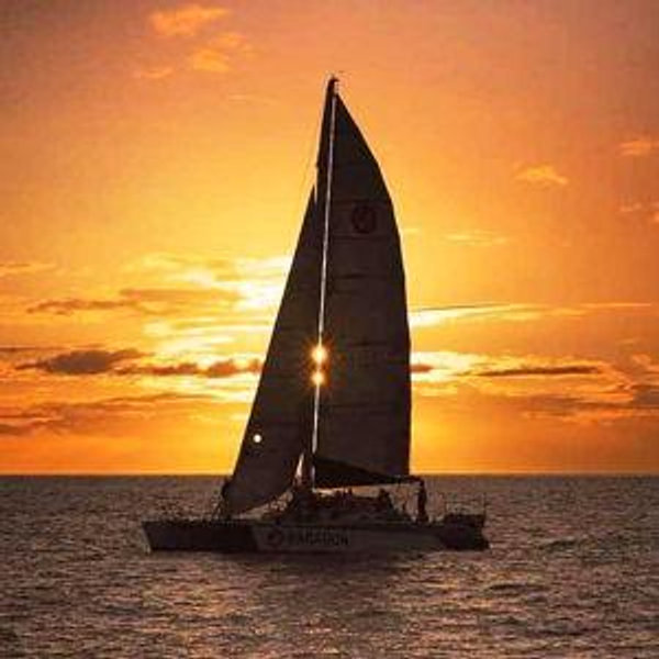Sunset Sail on our Honeymoon