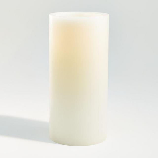 Warm White Flameless 3"x4" Wax Pillar Candle