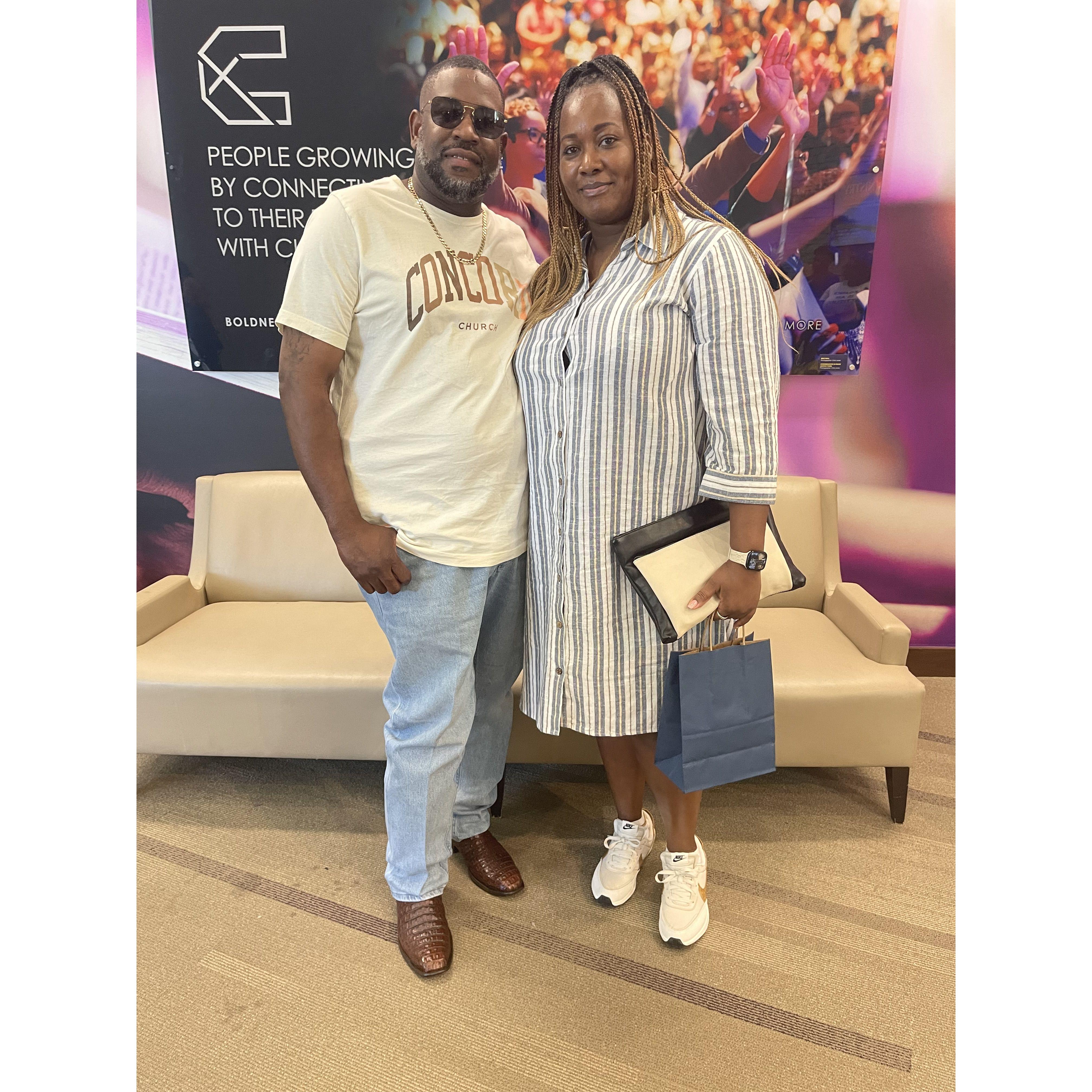 On our first date, he invited me to attend church. It is important we stay grounded, keeping God first - Concord Church Dallas