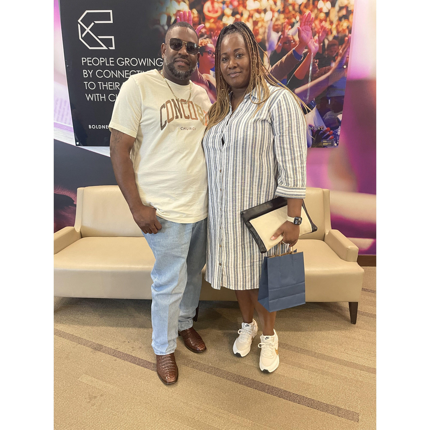 On our first date, he invited me to attend church. It is important we stay grounded, keeping God first - Concord Church Dallas