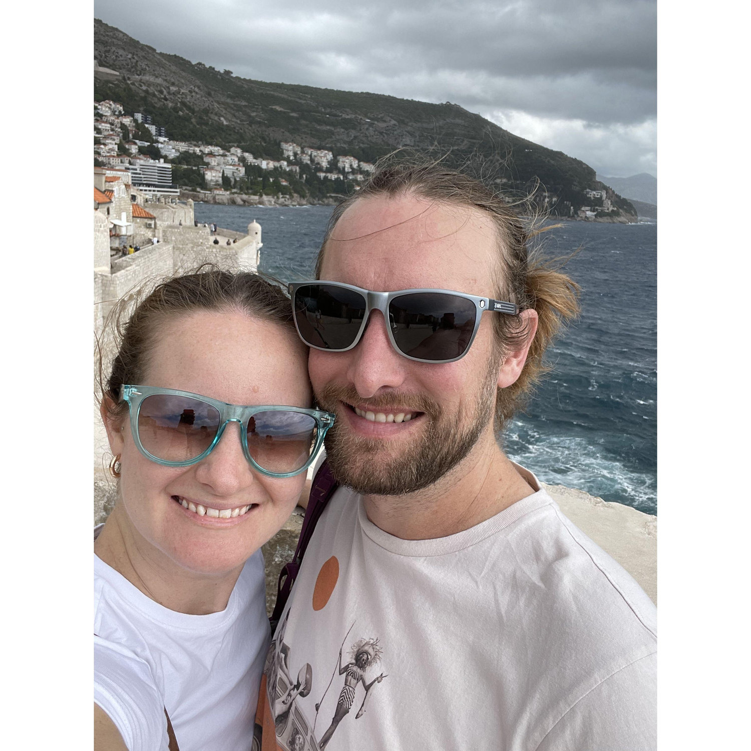 Walking the city walls in Dubrovnik, Croatia