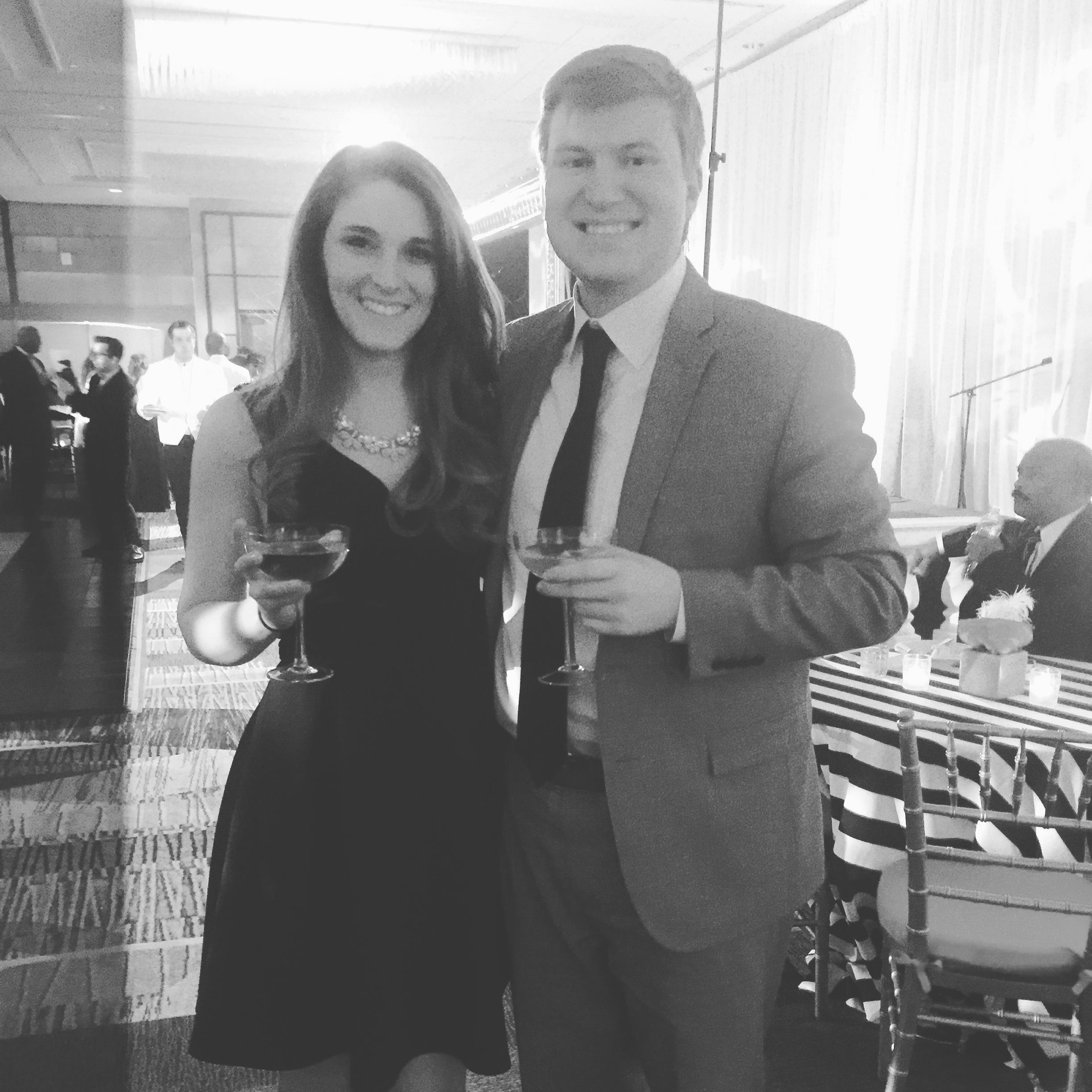 Celebrating at a holiday party when nick worked for the Grand Hyatt Washington!