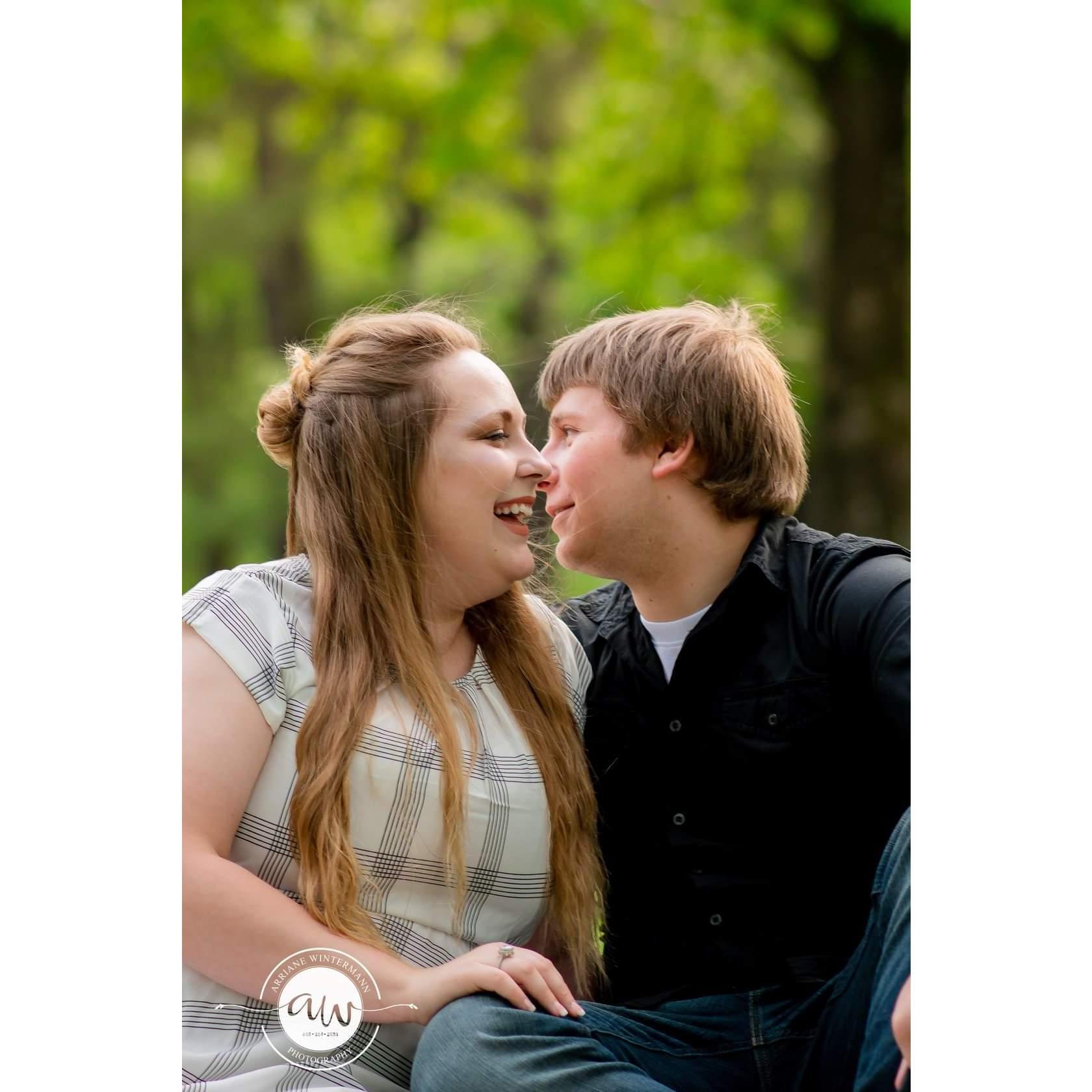 Alex is whispering, "frootloops," in my ear