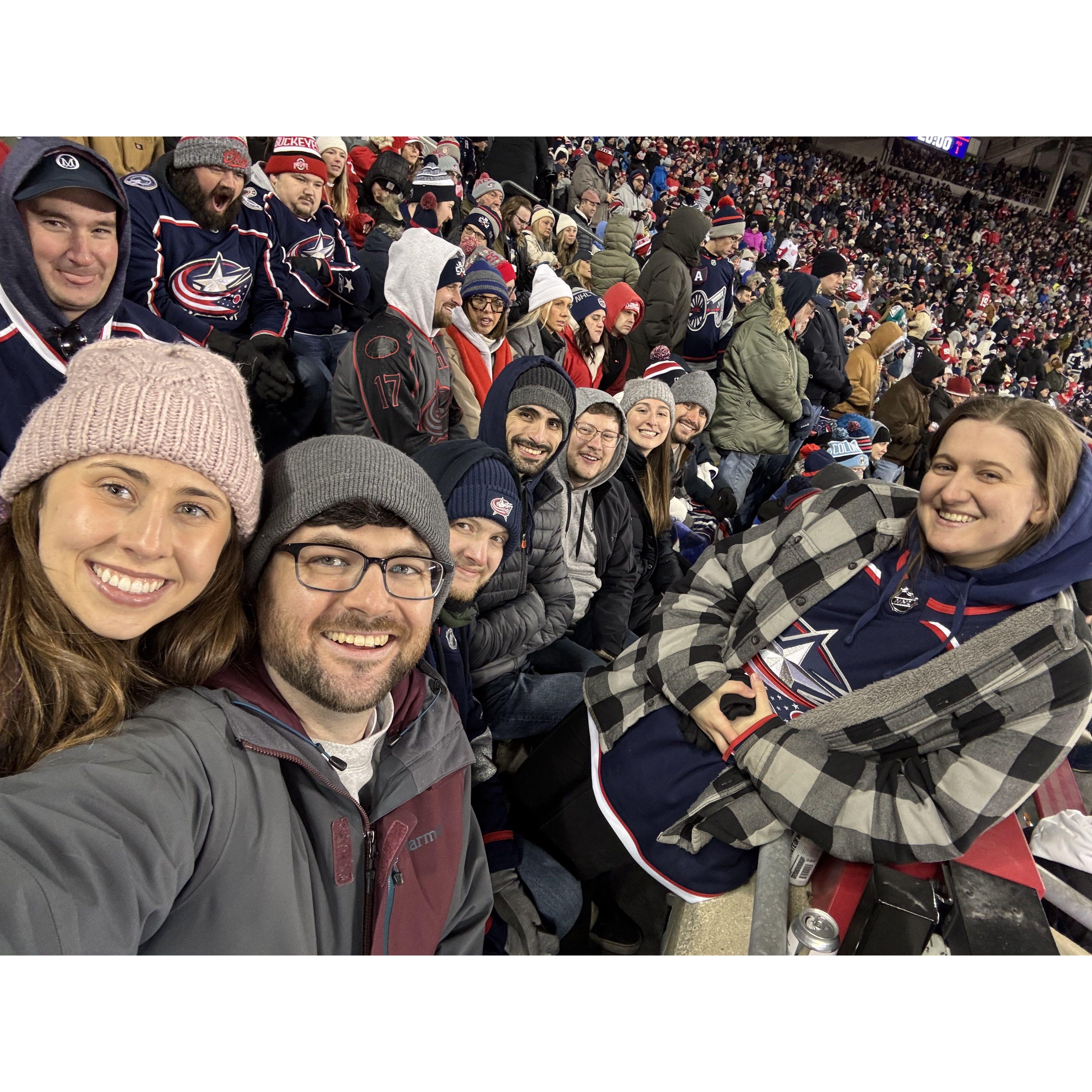 Columbus Blue Jackets Hockey game with friends