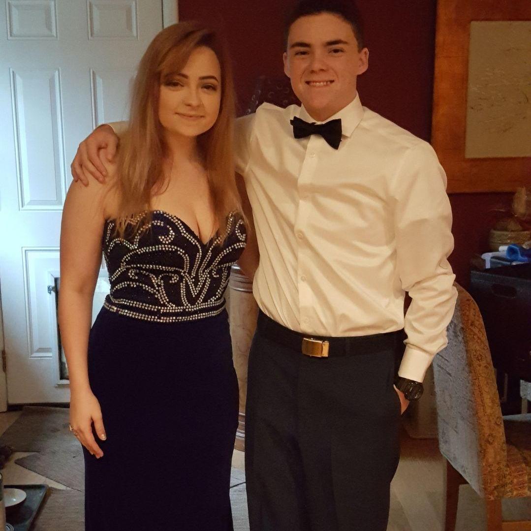 Sr year Indy JROTC ball. Damien with our Baby Mac