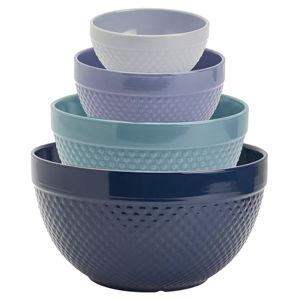 4 Piece Blue Nesting Mixing Bowl Set