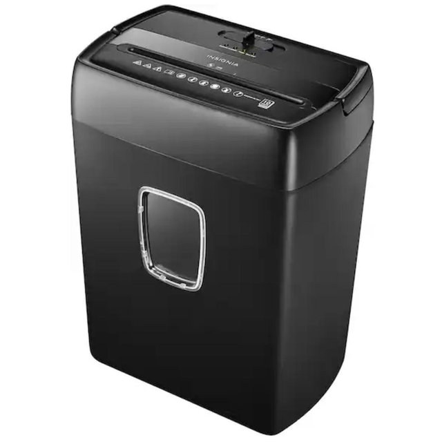 Insignia™ - 10-Sheet Crosscut Paper/CD Shredder - Black