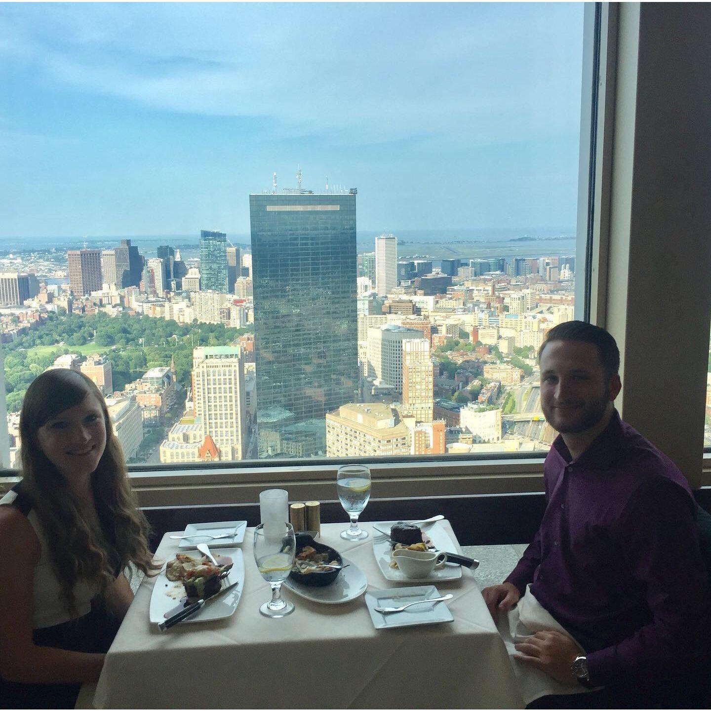 Caitlyn and Anthony celebrated their third anniversary at The Top of the Hub in Boston in 2019.