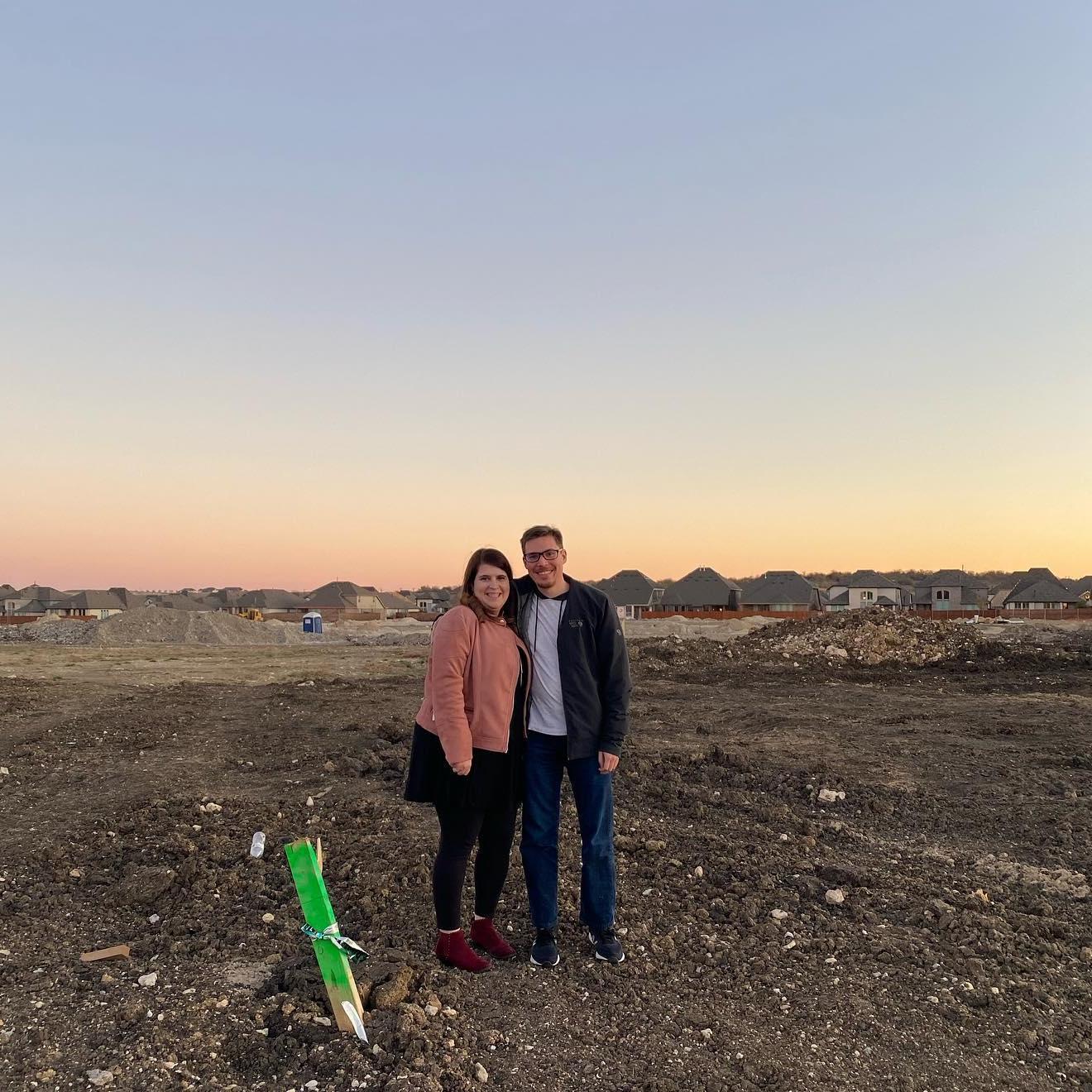 This may look like a simple plot of dirt but it's our plot of dirt -- the site of our new house in Aledo!