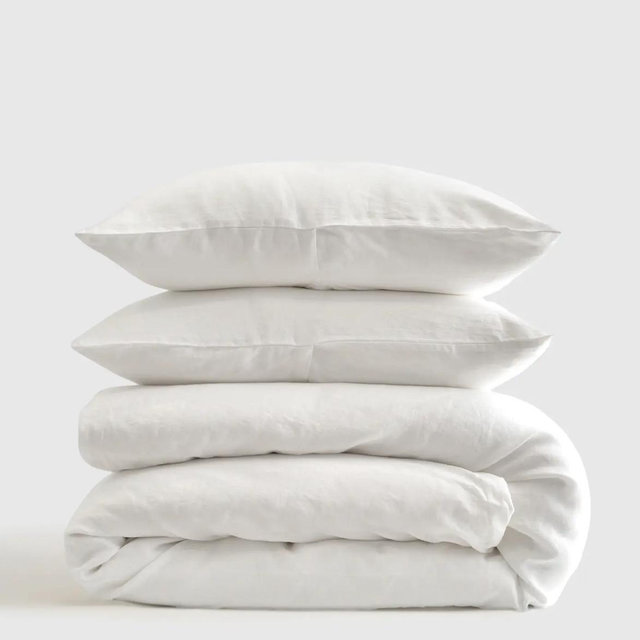 European Linen Duvet Cover Set - Full/Queen