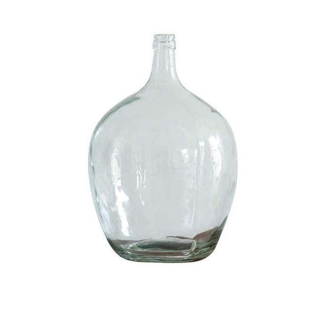 Retro Floor Pot-bellied Glass Vase - Minimalist Vintage Streamlined Beautiful Glass Vase - With Wide Base And Slim Neck Decorative Vase - Used In Living Room, Dining Room, Hallway, Bedroom M 30cm