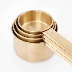 4pc Stainless Steel Measuring Cups Champagne - Figmint™
