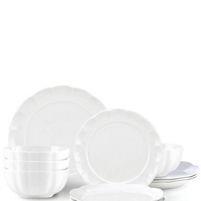 GorhamManor Bone China 12-Piece Dinnerware Set