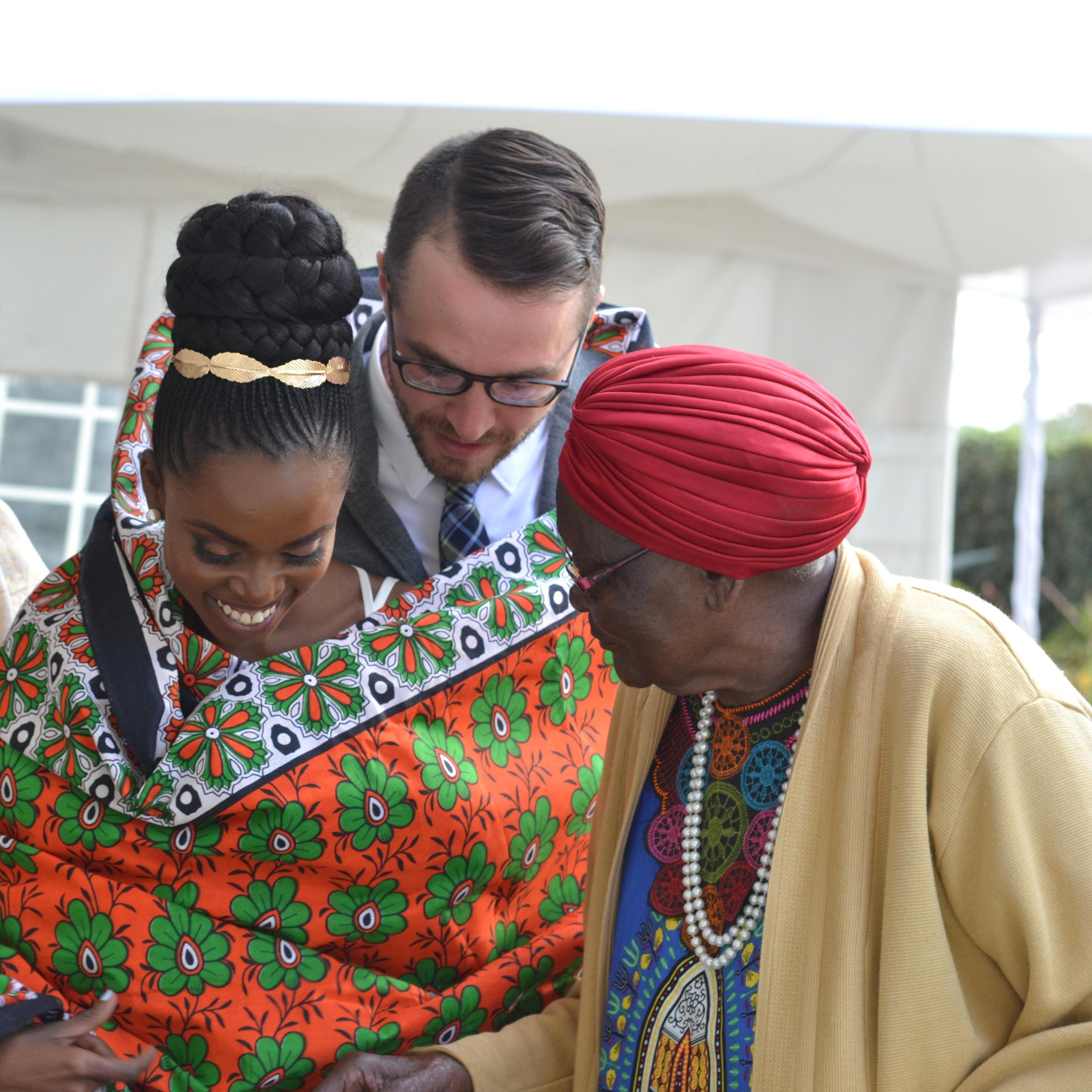 Thank you grandma Trufena for the gift. #blessed 
Standing tall at 90 years, grandma was overjoyed to witness her granddaughter's farewell ceremony. Blessings to the young bride and groom were poured.