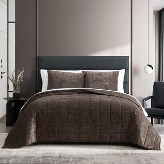 Chenille Box 3-Piece Reversible Quilt Set